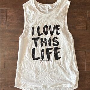 NWT Youth Large White Graphic Tank Top